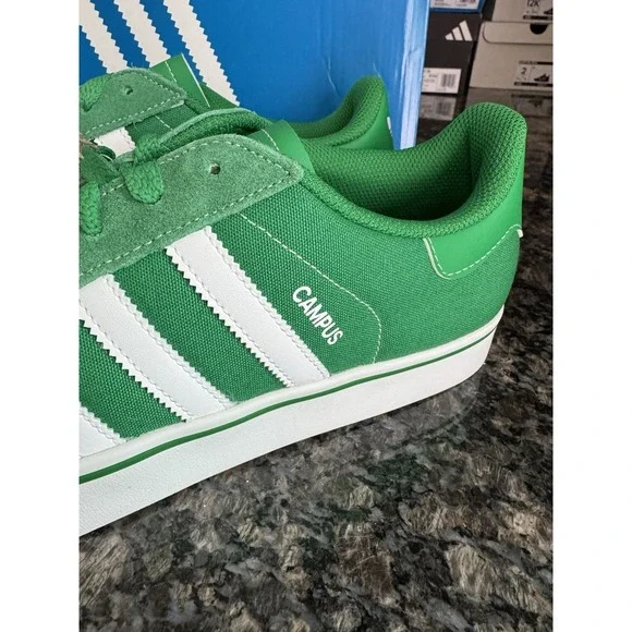 Adidas Originals Campus VulcAthletic Shoe Green Sneakers Footwear JQ0052 11.5